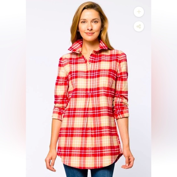 Tyler Boe Tina Wallingford Plaid Tunic / Flannel / Small - Picture 1 of 14